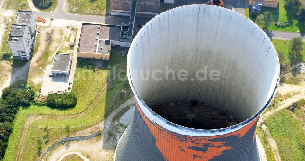 Meppen von oben - Kühlturm auf dem Gelände des ehemaligen Kraftwerk Meppen-Hüntel in Niedersachsen