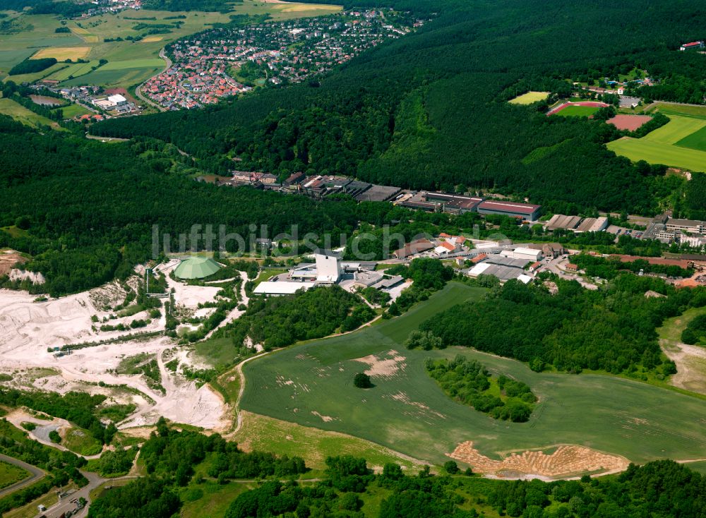 Luftbild Eisenberg (Pfalz) - Kies- Tagebau in Eisenberg (Pfalz) im Bundesland Rheinland-Pfalz, Deutschland