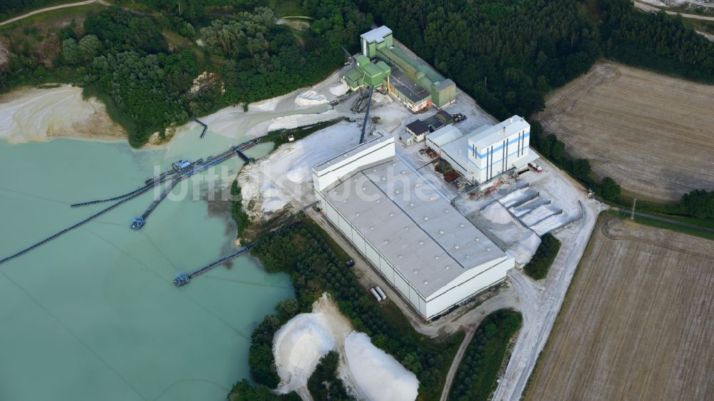 Luftaufnahme Uhry - Kies- Tagebau Schlingmeier Quarzsand - Werk in Uhry im Bundesland Niedersachsen, Deutschland