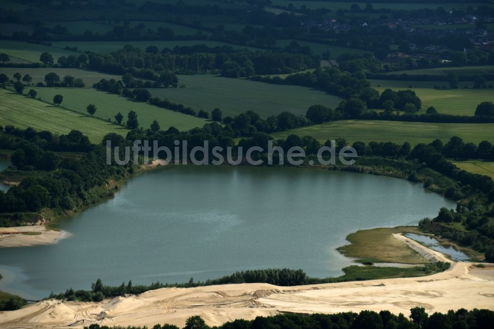 Luftaufnahme Bark - Kies- Tagebau - See in Bark im Bundesland Schleswig-Holstein
