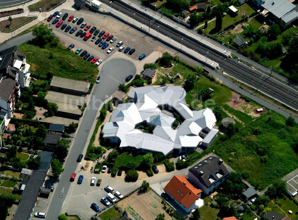 Rodgau aus der Vogelperspektive: Kindergarten- Neubau in Rodgau im Bundesland Hessen