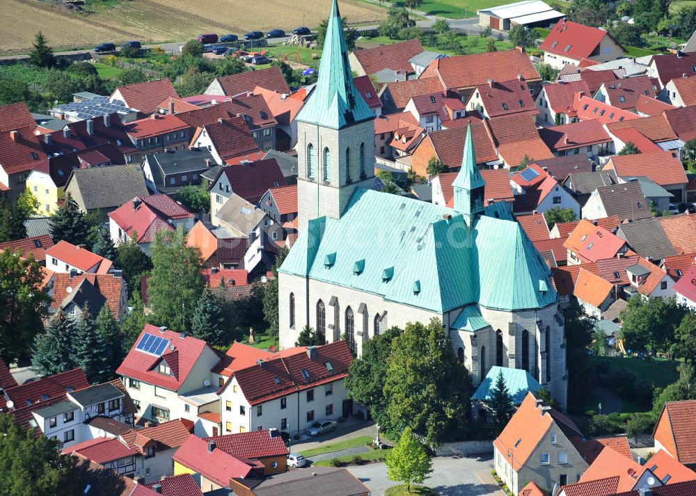 Luftbild Effelder - Kirche St. Alban in Effelder in Thüringen