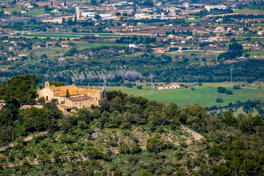 Luftbild Inca - Kirche Ermita Santa Magdalena in Inca in Balearische Insel Mallorca, Spanien