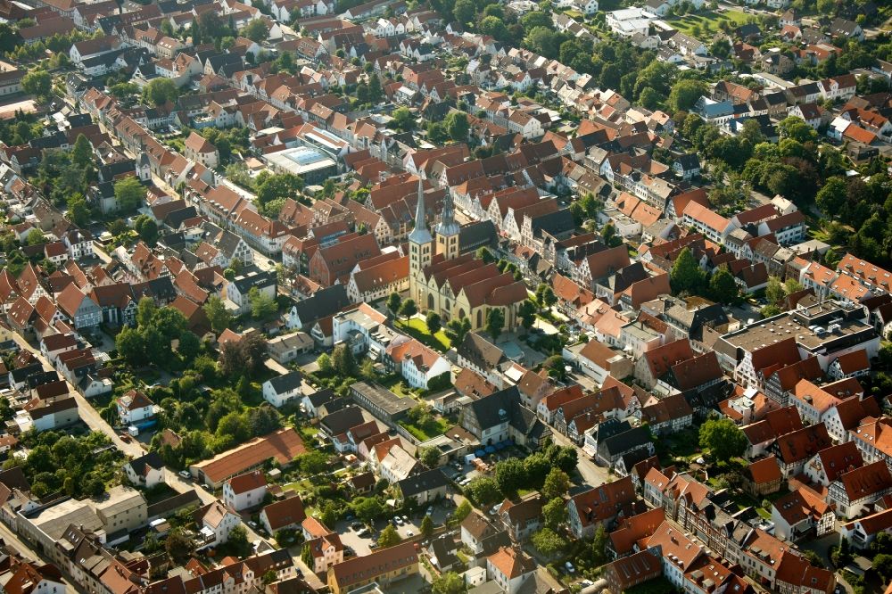 Luftbild Lemgo - Kirche Sankt Nicolai in Lemgo im Bundesland Nordrhein-Westfalen