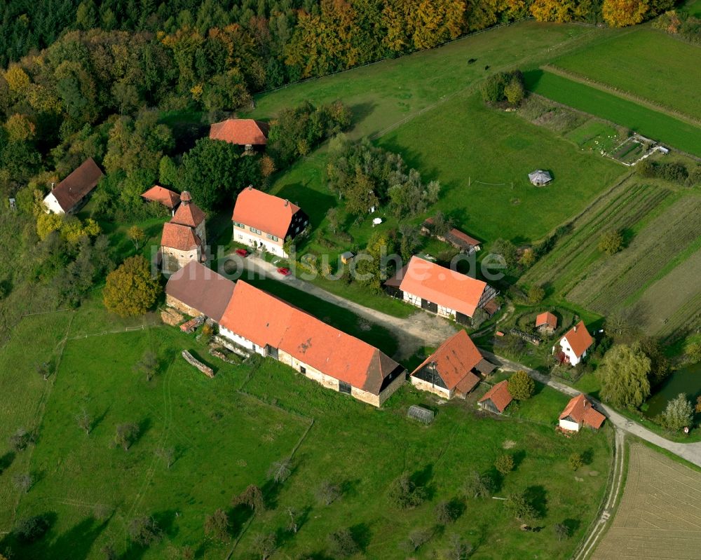 Luftaufnahme Rechberghausen - Kirchengebäude der Kapelle in Rechberghausen im Bundesland Baden-Württemberg, Deutschland