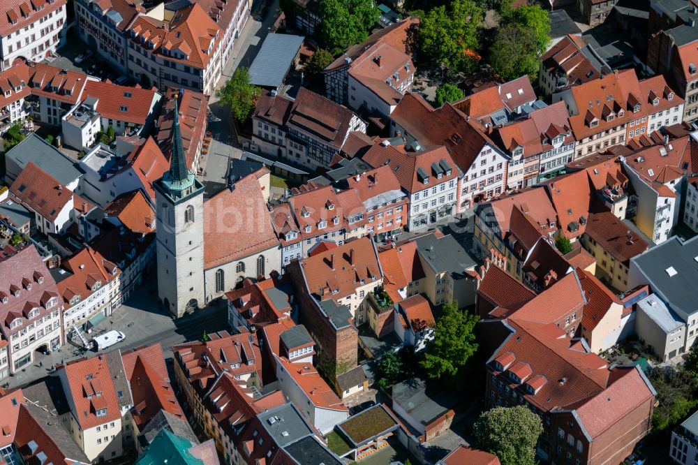 Erfurt aus der Vogelperspektive: Kirchengebäude der Allerheiligenkirche in Erfurt im Bundesland Thüringen, Deutschland
