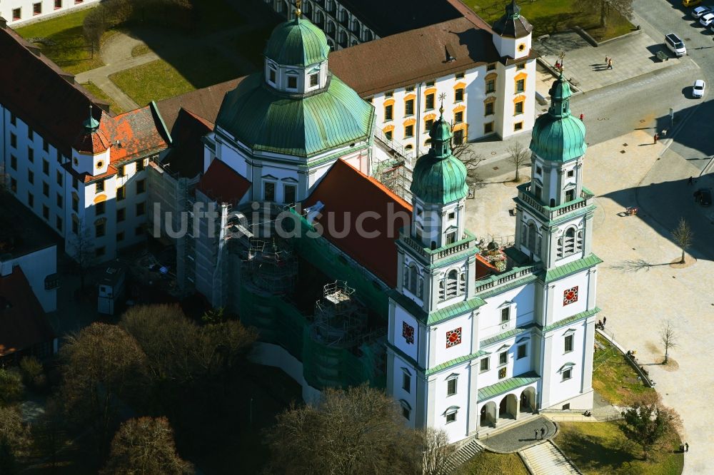 Luftbild Kempten (Allgäu) - Kirchengebäude Basilika St. Lorenz in Kempten (Allgäu) im Bundesland Bayern, Deutschland
