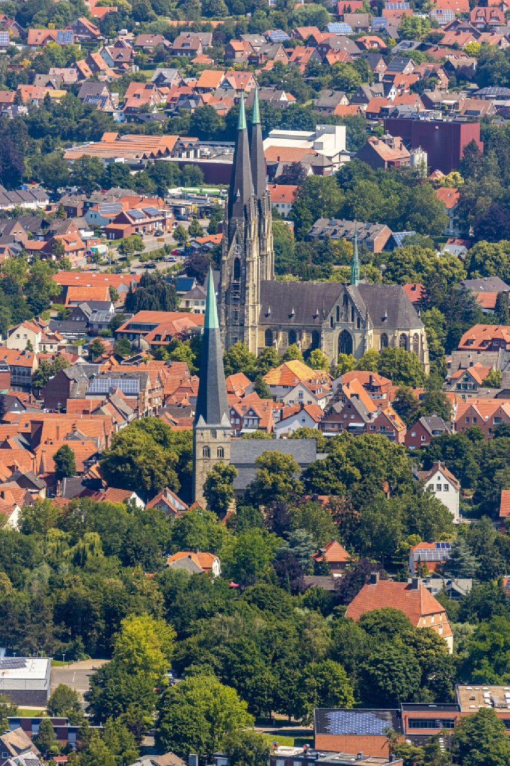Luftbild Billerbeck - Kirchengebäude des Domes in der Altstadt in Billerbeck im Bundesland Nordrhein-Westfalen, Deutschland