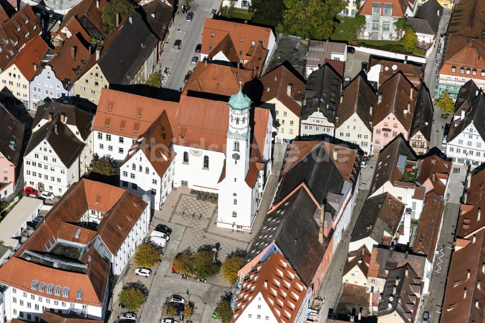 Luftbild Memmingen - Kirchengebäude der Evang.-Luth. Kirche St.Martin in Memmingen im Bundesland Bayern, Deutschland