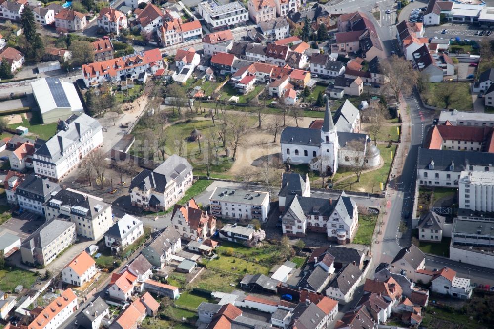 Luftaufnahme Dieburg - Kirchengebäude der Gnadenkapelle Dieburg in Dieburg im Bundesland Hessen