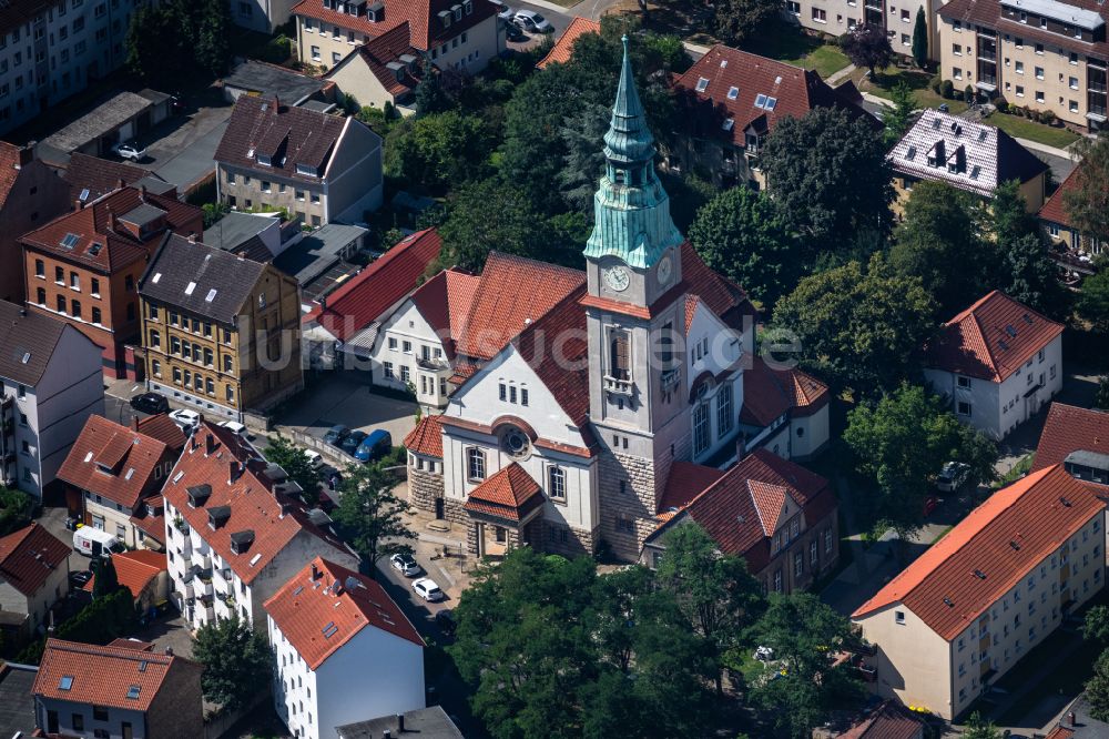 Luftaufnahme Braunschweig - Kirchengebäude St. Jakobikirche in Braunschweig im Bundesland Niedersachsen, Deutschland