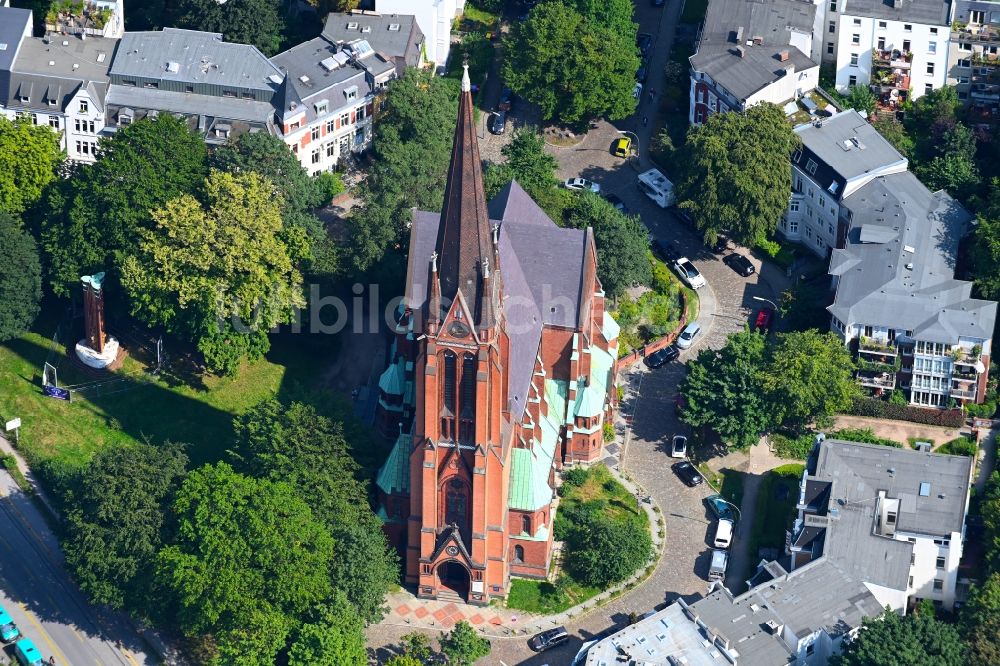 Luftbild Hamburg - Kirchengebäude St. Johannis bei der Johanniskirche in Hamburg, Deutschland
