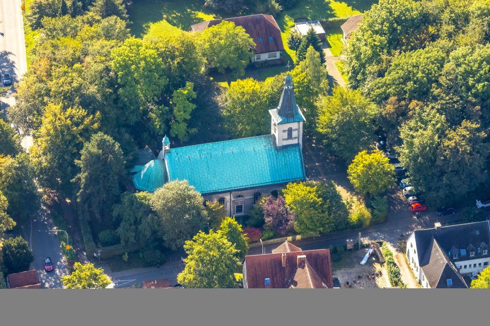 Luftaufnahme Hemmerde - Kirchengebäude Kath. Kirche St. Peter und Paul Hemmerde in Hemmerde im Bundesland Nordrhein-Westfalen, Deutschland