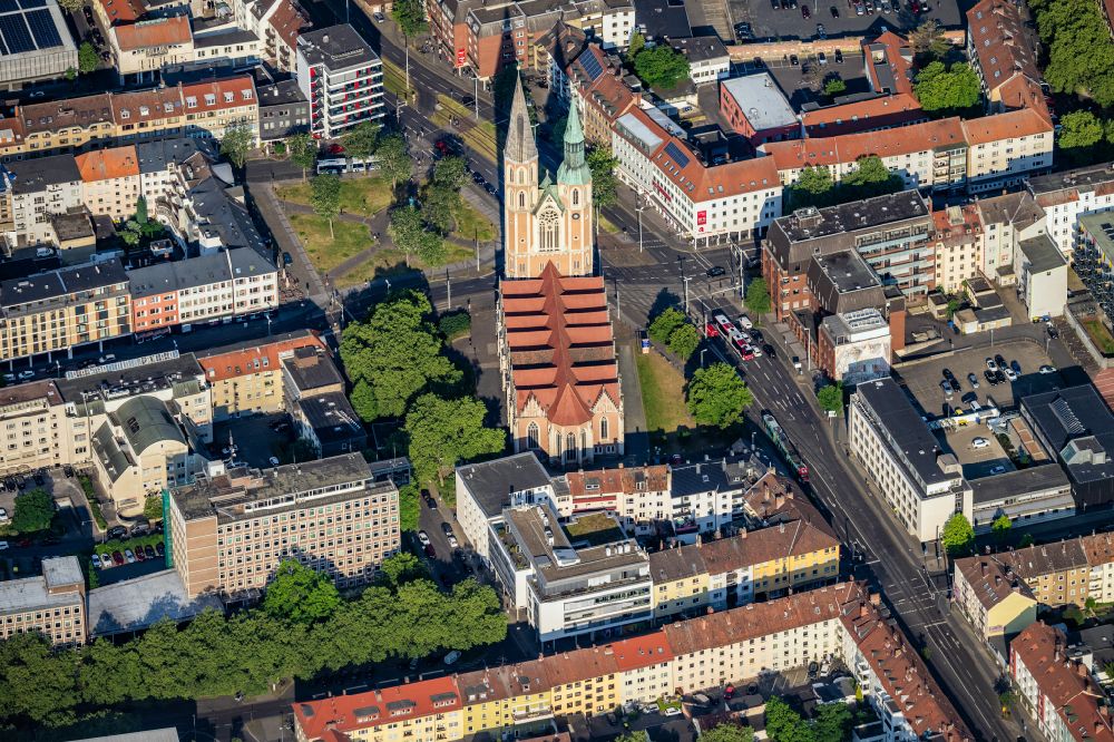 Braunschweig aus der Vogelperspektive: Kirchengebäude St. Katharinen in Braunschweig im Bundesland Niedersachsen, Deutschland