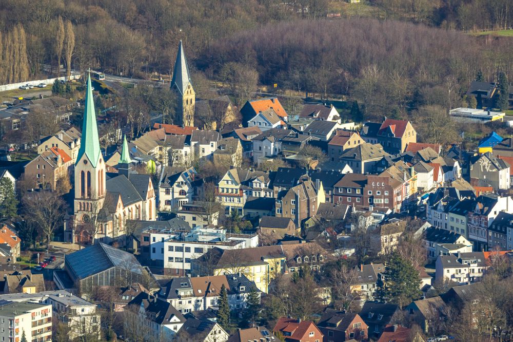 Luftbild Dortmund - Kirchengebäude Katholische Kirche St. Remigius in Dortmund im Bundesland Nordrhein-Westfalen, Deutschland