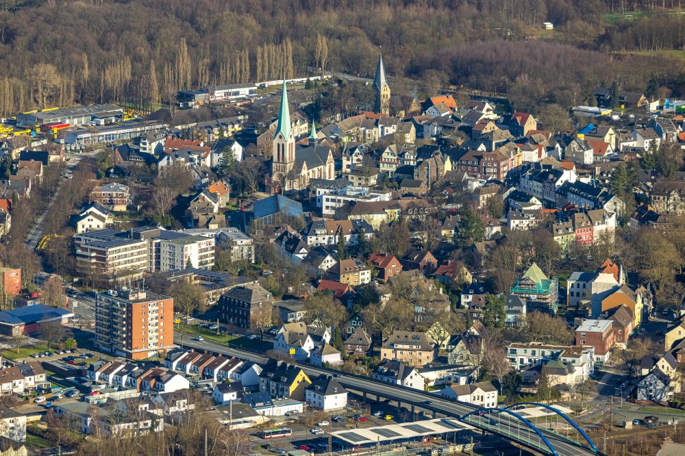 Luftaufnahme Dortmund - Kirchengebäude Katholische Kirche St. Remigius in Dortmund im Bundesland Nordrhein-Westfalen, Deutschland