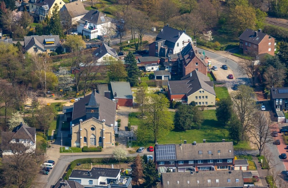 Luftaufnahme Dorsten - Kirchengebäude der Kirche St. Marien in Dorsten im Bundesland Nordrhein-Westfalen, Deutschland