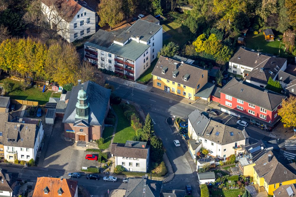 Luftbild Wengern - Kirchengebäude St. Liborius in der Ortsmitte in Wengern im Bundesland Nordrhein-Westfalen, Deutschland