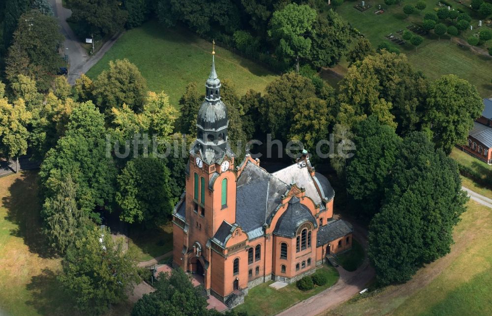 Luftbild Chemnitz - Kirchengebäude der Lutherkirche Harthau an der Annaberger Straße in Chemnitz im Bundesland Sachsen