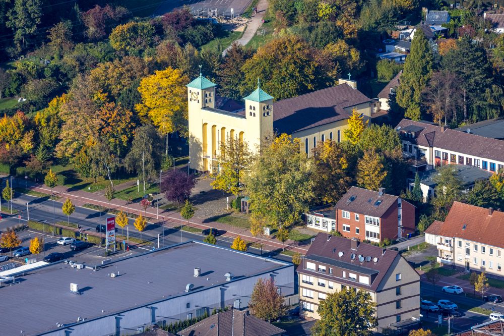 Luftbild Gladbeck - Kirchengebäude St. Marien an der Horster Straße in Gladbeck im Bundesland Nordrhein-Westfalen, Deutschland
