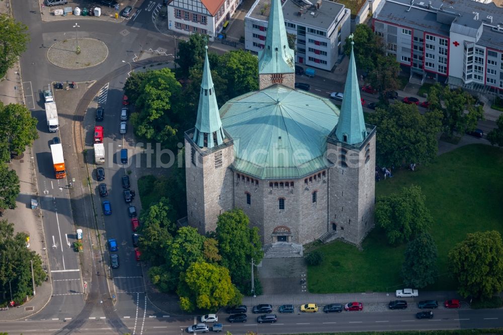 Luftaufnahme Nürnberg - Kirchengebäude Reformations-Gedächtnis-Kirche in Nürnberg im Bundesland Bayern, Deutschland