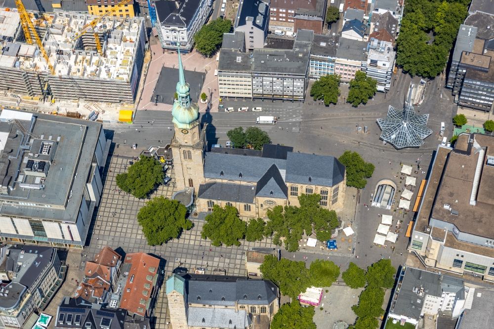 Luftbild Dortmund - Kirchengebäude der St. Reinoldi in Dortmund im Bundesland Nordrhein-Westfalen, Deutschland