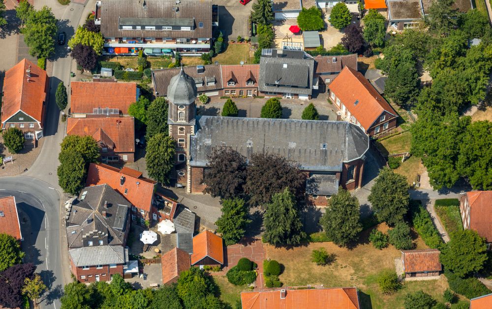 Luftbild Rinkerode - Kirchengebäude Sankt Pankratius in Rinkerode im Bundesland Nordrhein-Westfalen, Deutschland