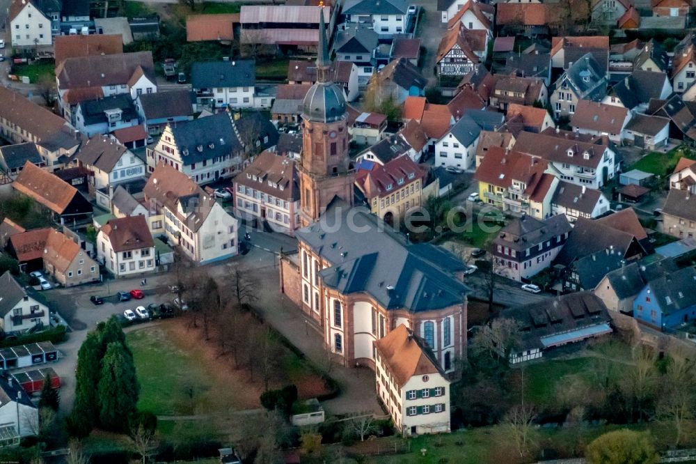 Luftbild Schuttern - Kirchengebäude in Schuttern im Bundesland Baden-Württemberg, Deutschland