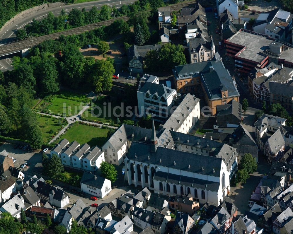 Luftbild Limburg an der Lahn - Kirchengebäude Stadtkirche Limburg in Limburg an der Lahn im Bundesland Hessen, Deutschland