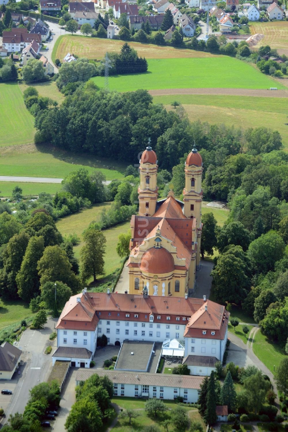 Luftbild Ellwangen (Jagst) - Kirchengebäude der Wallfahrtskirche Schönenberg in Ellwangen (Jagst) im Bundesland Baden-Württemberg