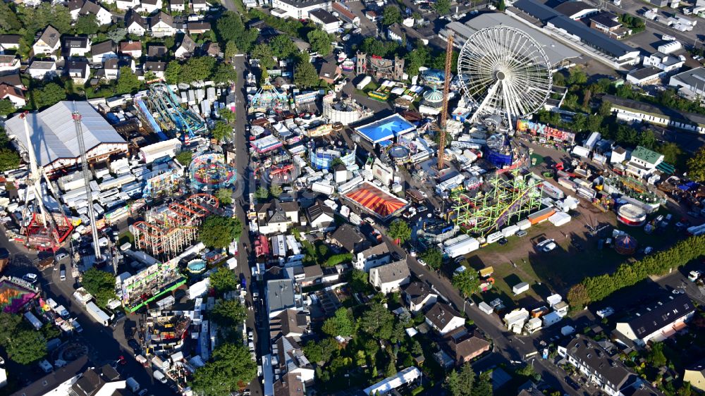 Luftbild Bonn - Kirmes - und Rummel- Veranstaltungsgelände beim Volksfest Pützchens Markt auf dem Markt in Bonn im Bundesland Nordrhein-Westfalen, Deutschland