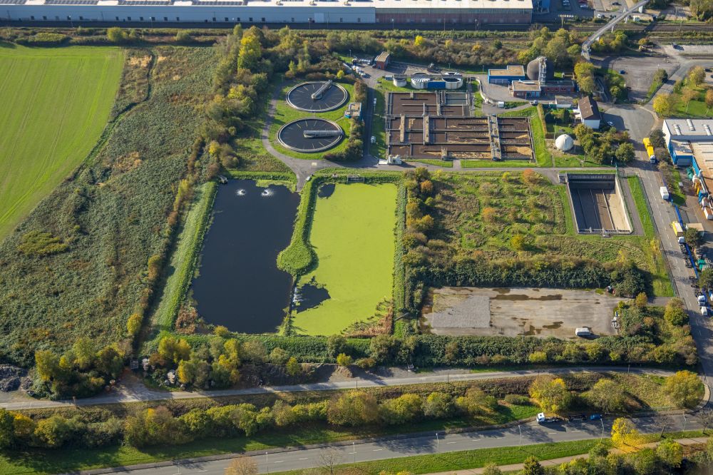 Luftaufnahme Hagen - Klärwerks- Becken und Reinigungsstufen in Hagen im Bundesland Nordrhein-Westfalen, Deutschland