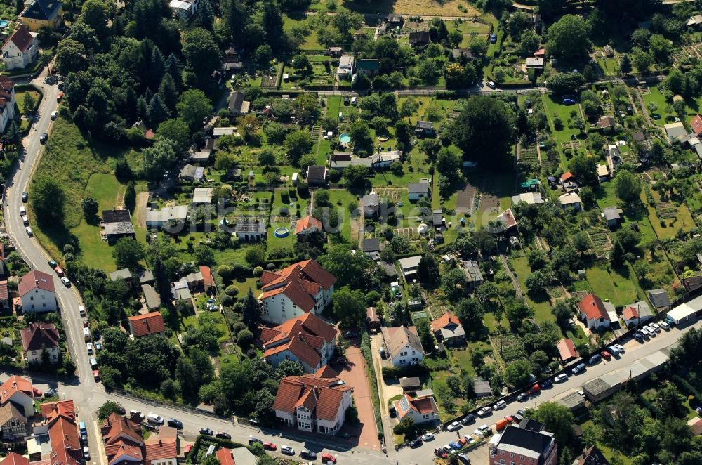 Luftaufnahme Rudolstadt - Kleingartenanlage in Rudolstadt im Bundesland Thüringen