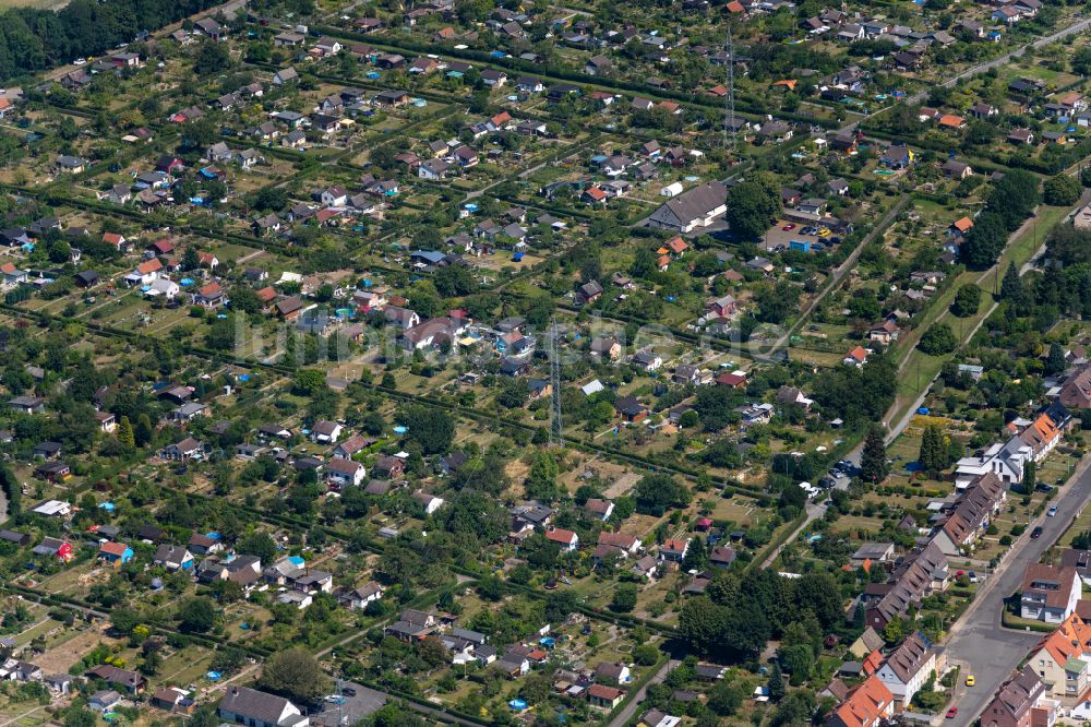 Luftbild Braunschweig - Kleingartenanlagen und Bungalowsiedelung in Braunschweig im Bundesland Niedersachsen, Deutschland