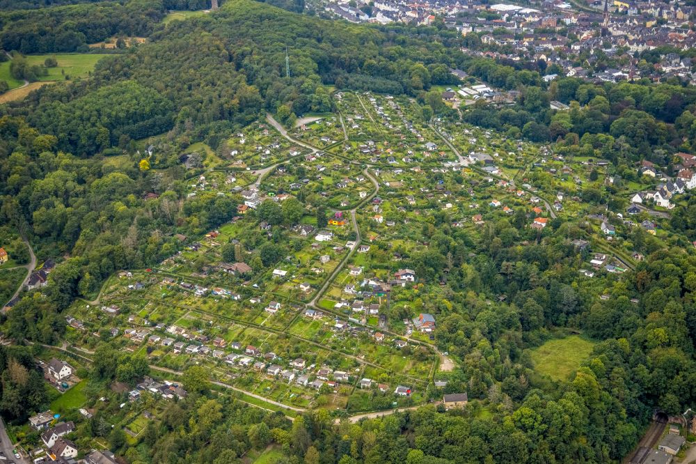 Luftbild Dahl - Kleingartenanlagen und Bungalowsiedelung in Dahl im Bundesland Nordrhein-Westfalen, Deutschland