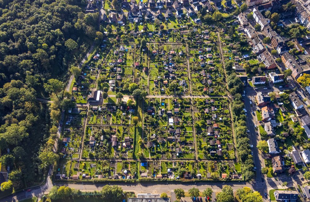 Luftbild Erle - Kleingartenanlagen und Bungalowsiedelung in Erle im Bundesland Nordrhein-Westfalen, Deutschland