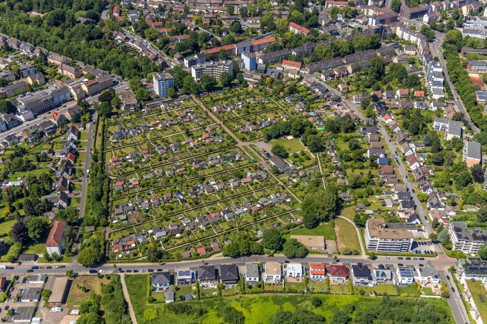 Luftbild Herne - Kleingartenanlagen einer Laubenkolonie des Kleingärtner Verein Herne Süd e.V. in Herne im Bundesland Nordrhein-Westfalen, Deutschland