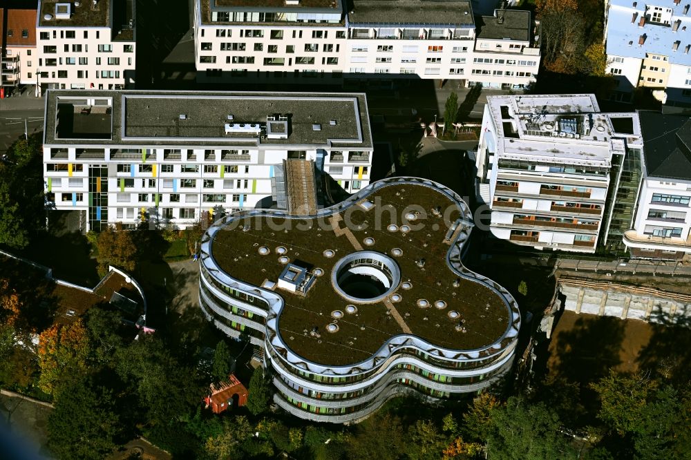 Darmstadt von oben - Klinikgebäude der Darmstädter Kinderkliniken Prinzessin Margaret an der Dieburger Straße in Darmstadt im Bundesland Hessen, Deutschland