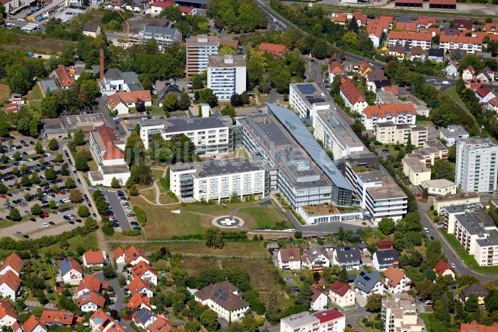 Luftaufnahme Bad Mergentheim - Klinikgelände des Krankenhauses Caritas