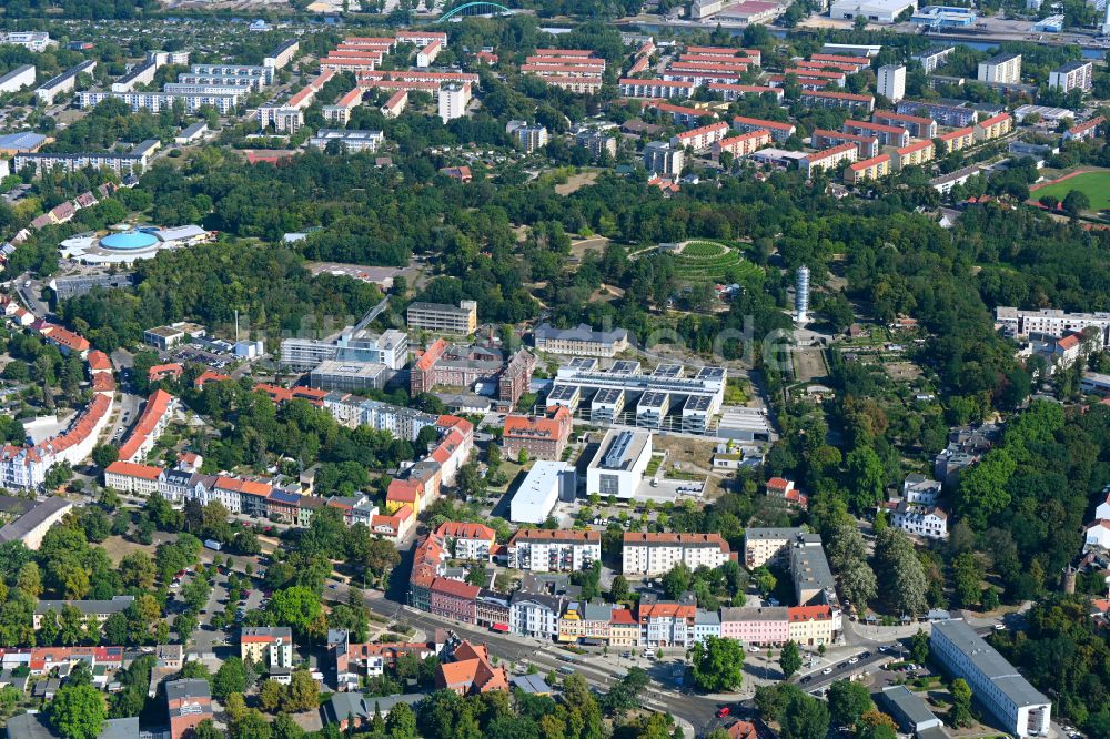 Luftbild Brandenburg an der Havel - Klinikgelände des Krankenhauses Städtisches Klinikum Brandenburg GmbH in Brandenburg an der Havel im Bundesland Brandenburg, Deutschland