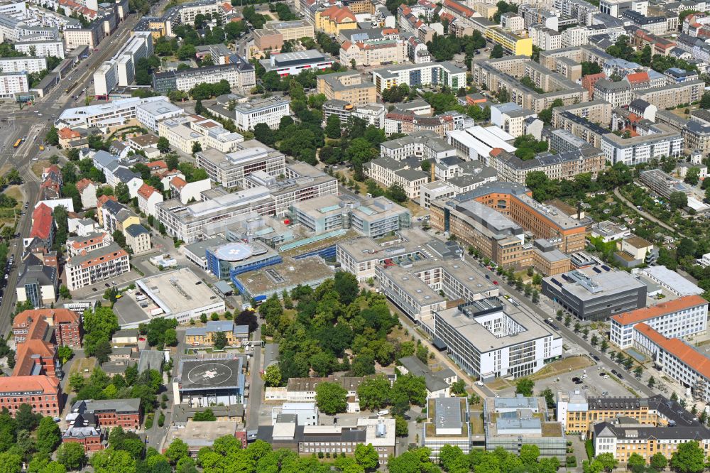 Luftbild Leipzig - Klinikgelände des Krankenhauses Universitätsklinikum Leipzig in Leipzig im Bundesland Sachsen, Deutschland