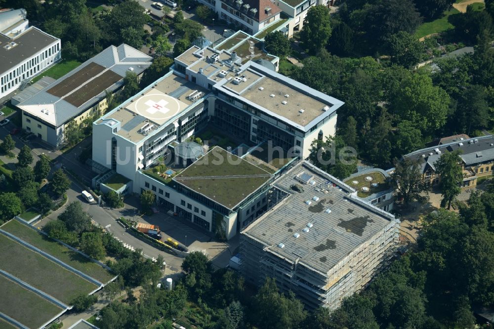 Luftaufnahme Leipzig - Klinikgelände des St. Elisabeth- Krankenhauses in Leipzig im Bundesland Sachsen