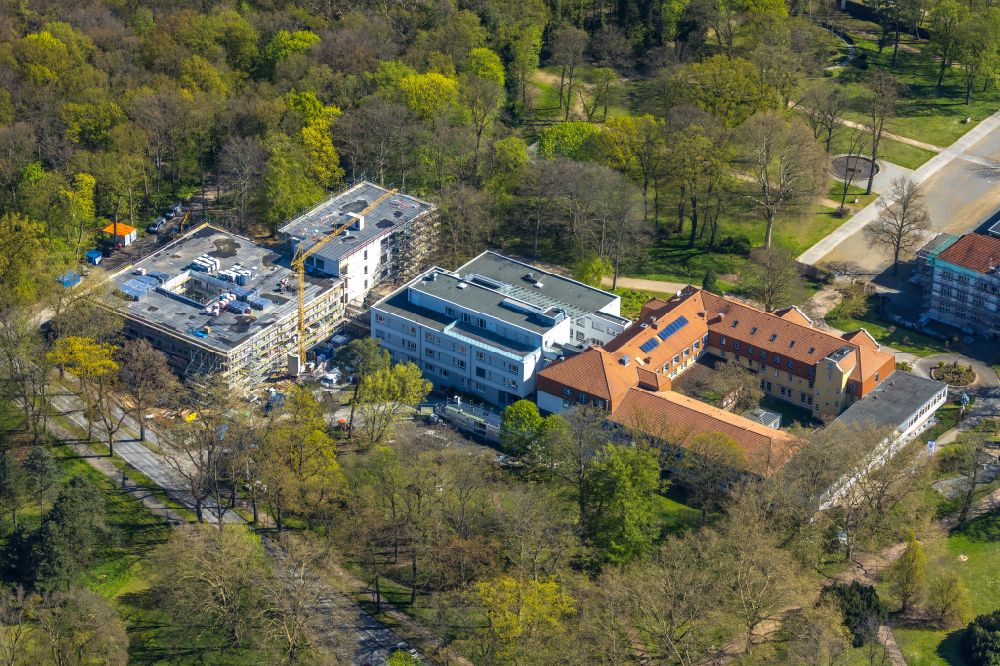 Luftaufnahme Hamm - Klinikgelände Klinik für Manuelle Therapie in Hamm im Bundesland Nordrhein-Westfalen, Deutschland