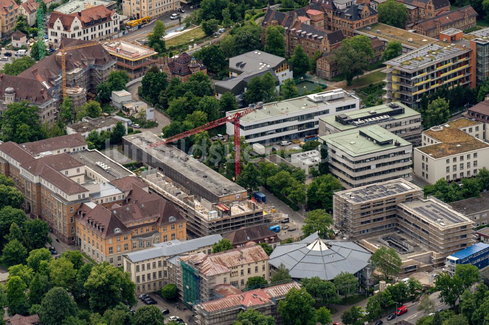 Luftaufnahme Tübingen - Klinikgelände des Krankenhaus Institute der Universität Tübingen in Tübingen im Bundesland Baden-Württemberg, Deutschland