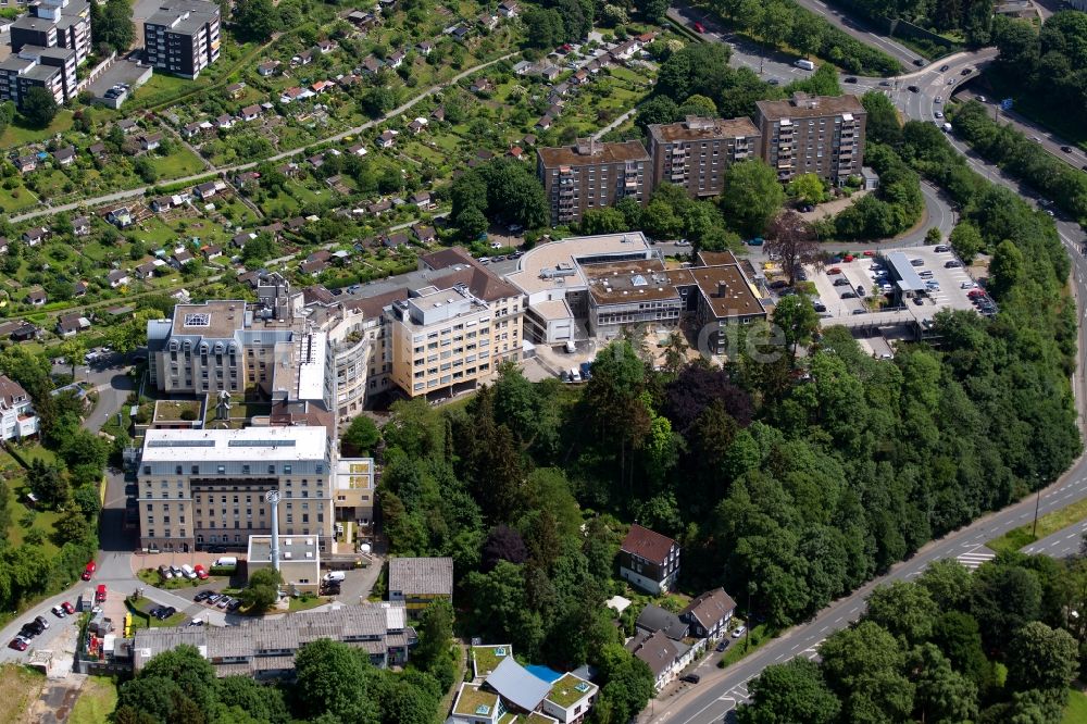 Luftbild Wuppertal - Klinikgelände des Krankenhauses AGAPLESION BETHESDA KRANKENHAUS WUPPERTAL gGmbH in Wuppertal im Bundesland Nordrhein-Westfalen, Deutschland