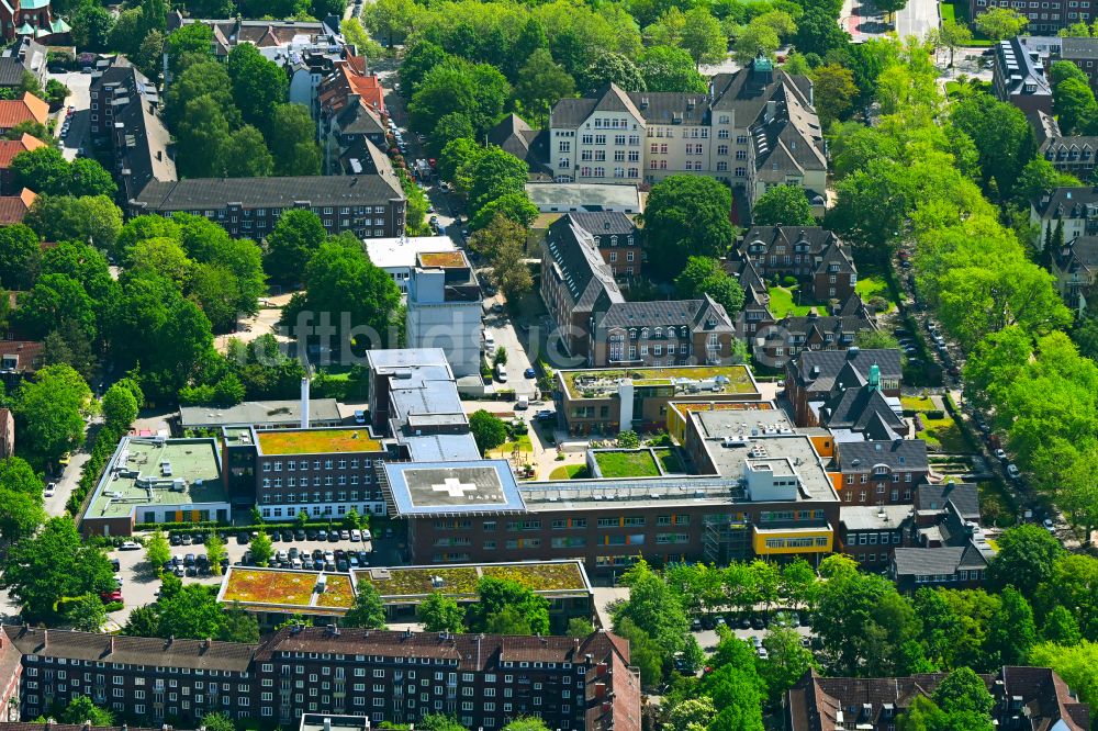 Luftaufnahme Hamburg - Klinikgelände des Krankenhauses AKK Altonaer Kinderkrankenhaus gGmbH im Ortsteil Altona in Hamburg, Deutschland