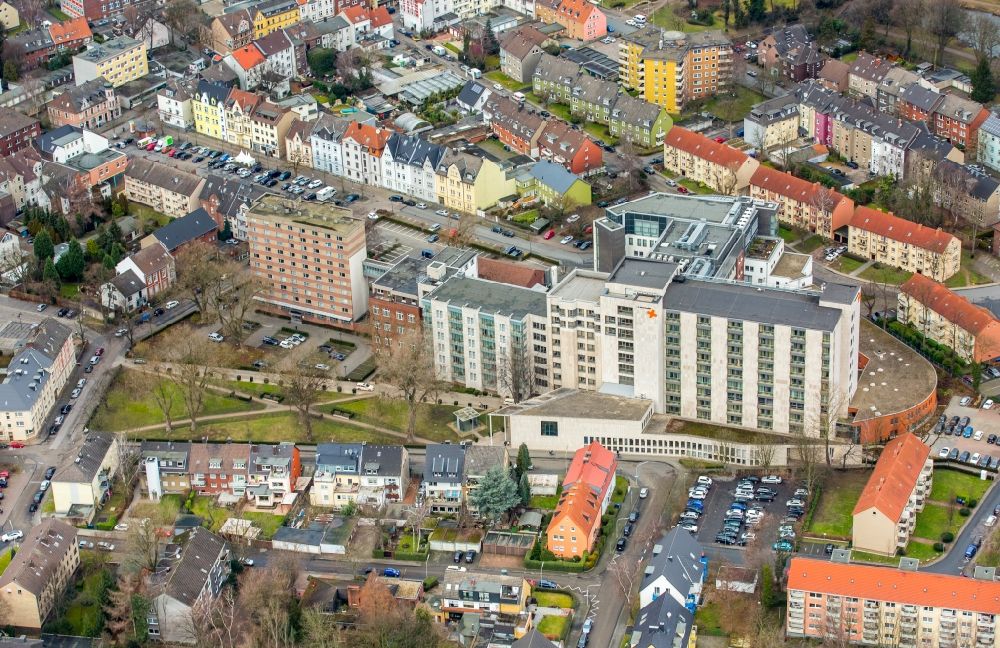 Herne aus der Vogelperspektive: Klinikgelände des Krankenhauses St. Anna Hospital in Herne im Bundesland Nordrhein-Westfalen, Deutschland