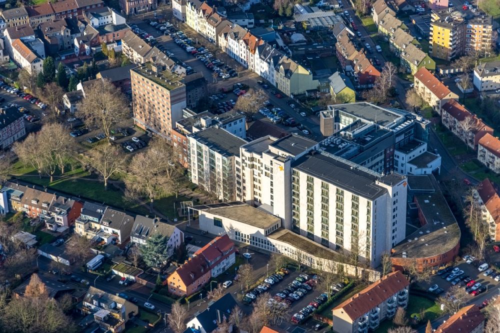 Luftaufnahme Herne - Klinikgelände des Krankenhauses St. Anna Hospital Wanne-Eickel in Herne im Bundesland Nordrhein-Westfalen, Deutschland