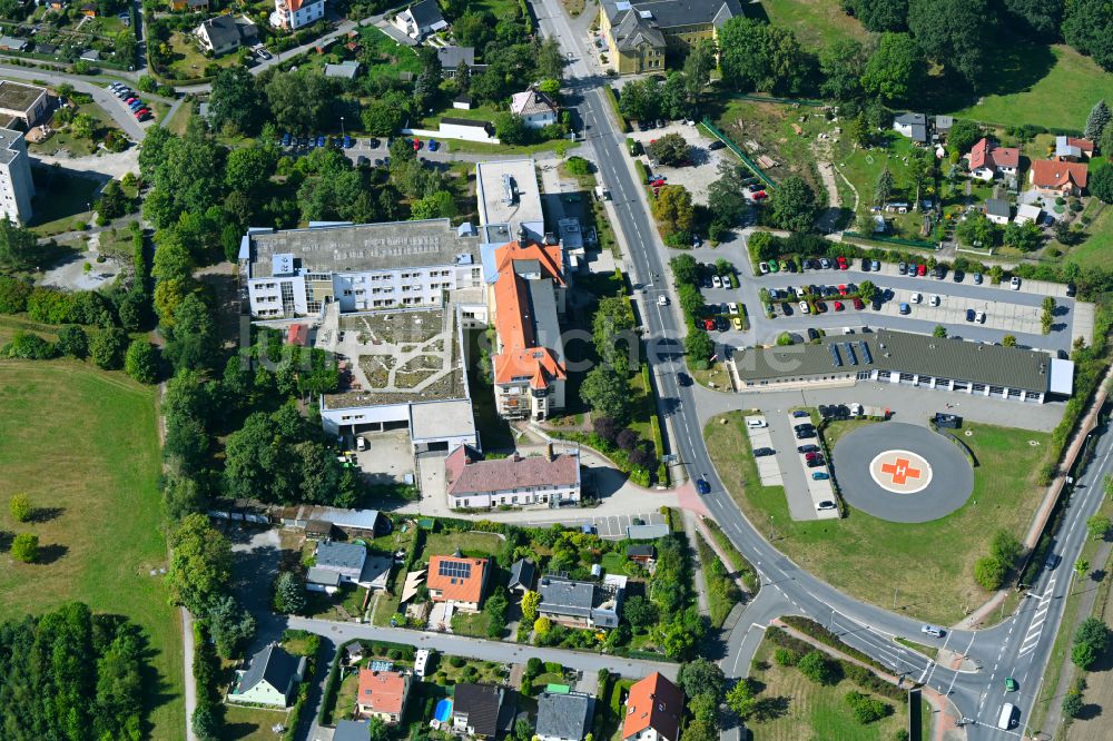 Luftbild Radeberg - Klinikgelände des Krankenhauses Asklepios-ASB Krankenhaus Radeberg GmbH in Radeberg im Bundesland Sachsen, Deutschland