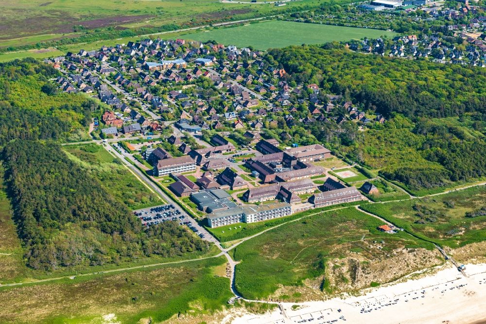 Luftbild Sylt - Klinikgelände des Krankenhauses Asklepios Nordseeklinik in Westerland (Sylt) im Bundesland Schleswig-Holstein, Deutschland